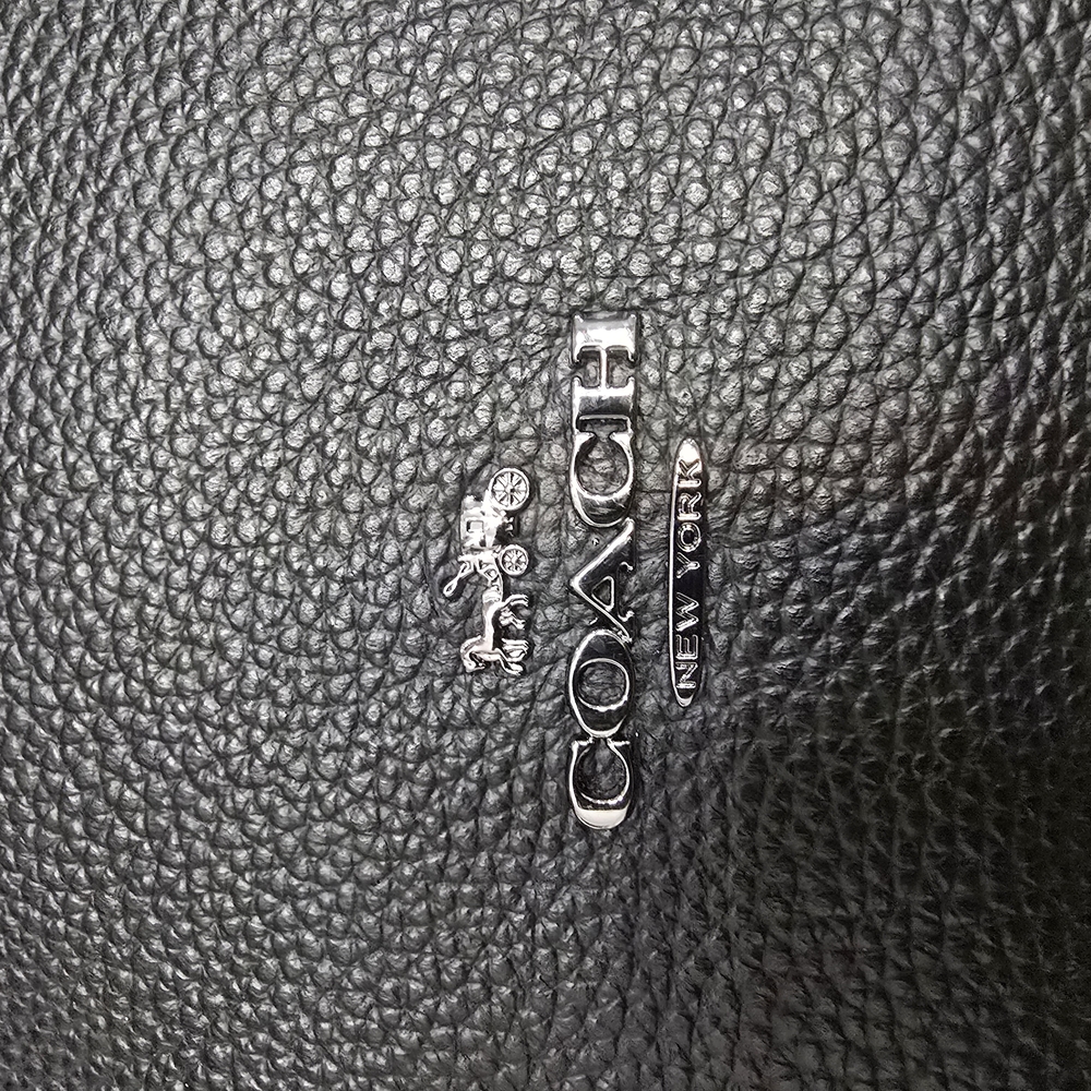 Coach Small Dufflette Crossbody Shoulder Bag - Black Pebble Leather